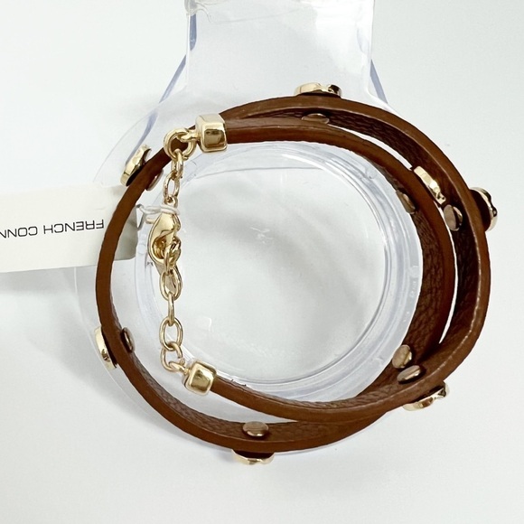 French Connection Leather double Wrap Bracelet NWT - Picture 7 of 7